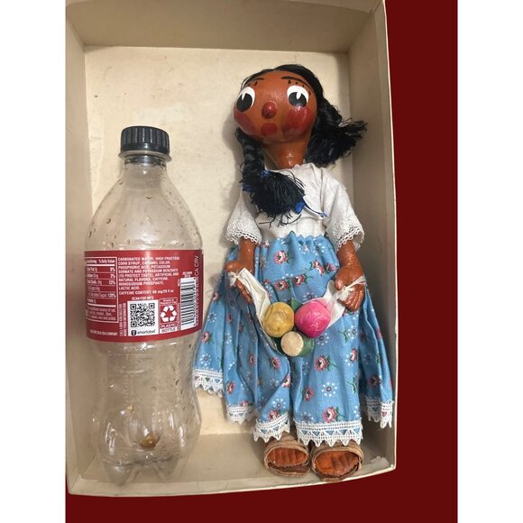 Vintage Mexican Folk Art Dolls Set Male & Female Handmade 12" With Accessories - Picture 7 of 7